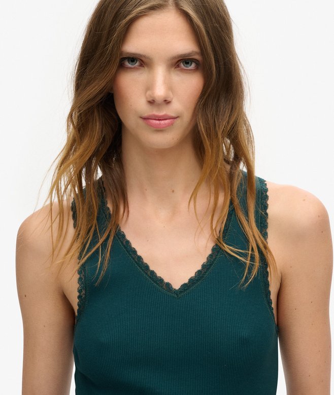 Superdry Athletic Essentials Lace Trim Vest Top