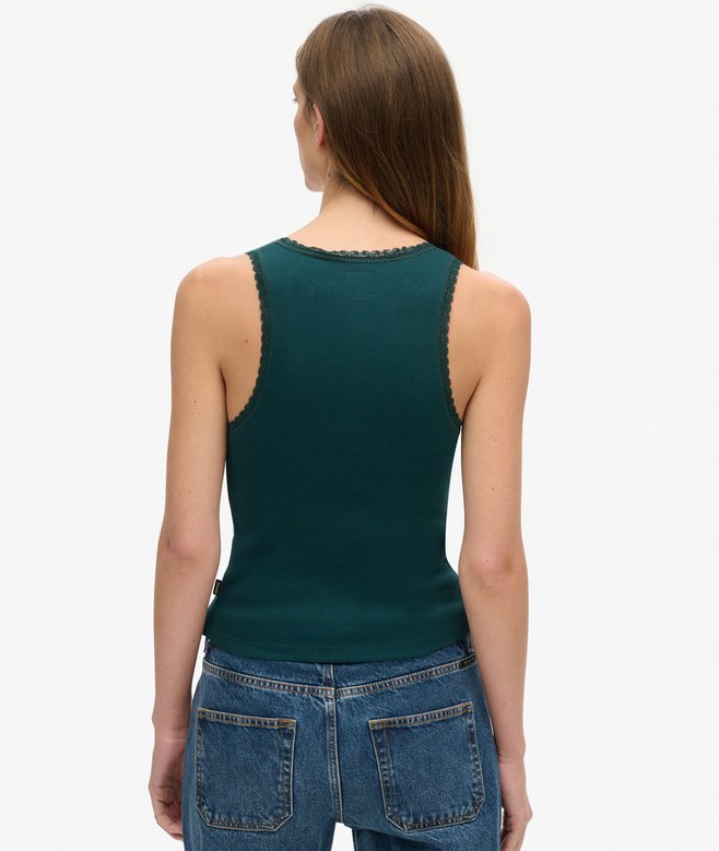 Superdry Athletic Essentials Lace Trim Vest Top