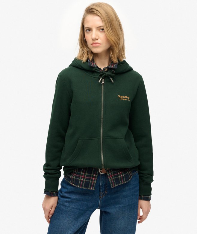superdry Athletic Essentials Logo Zip Hoodie