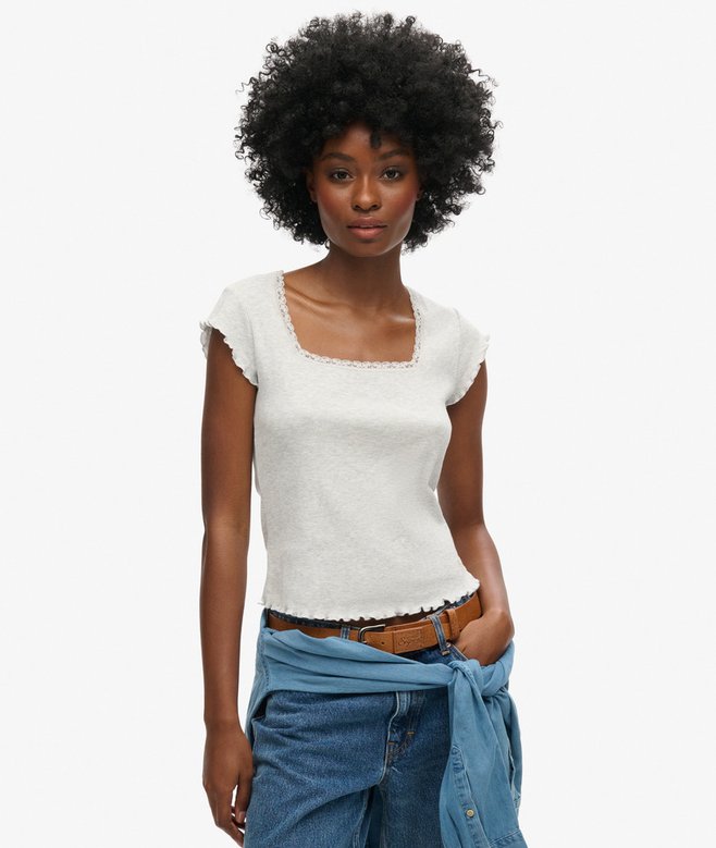 superdry Athletic Essentials Square Neck Top