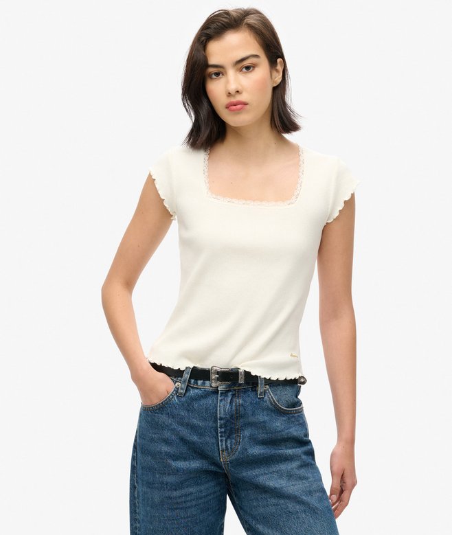 superdry Athletic Essentials Square Neck Top