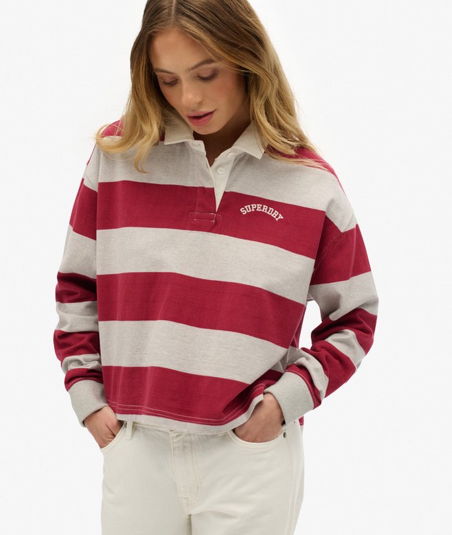 Superdry Athletic Essentials Stripe Rugby Top