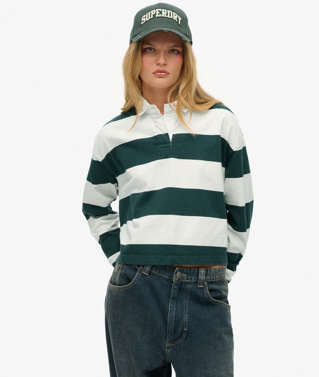 superdry Athletic Essentials Stripe Rugby Top