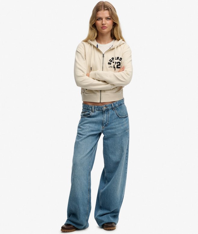 Superdry Athletic Relaxed Crop Zip Hoodie