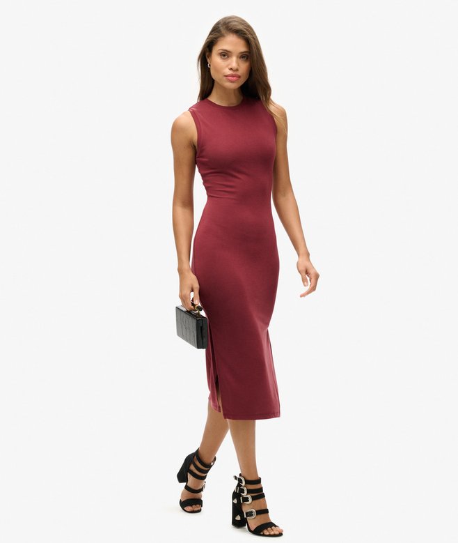 Superdry Back Detail Jersey Midi Dress