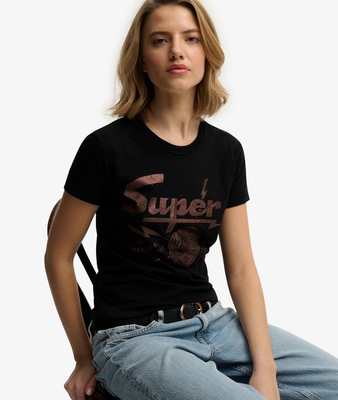 Superdry Band Merch Fitted T-Shirt