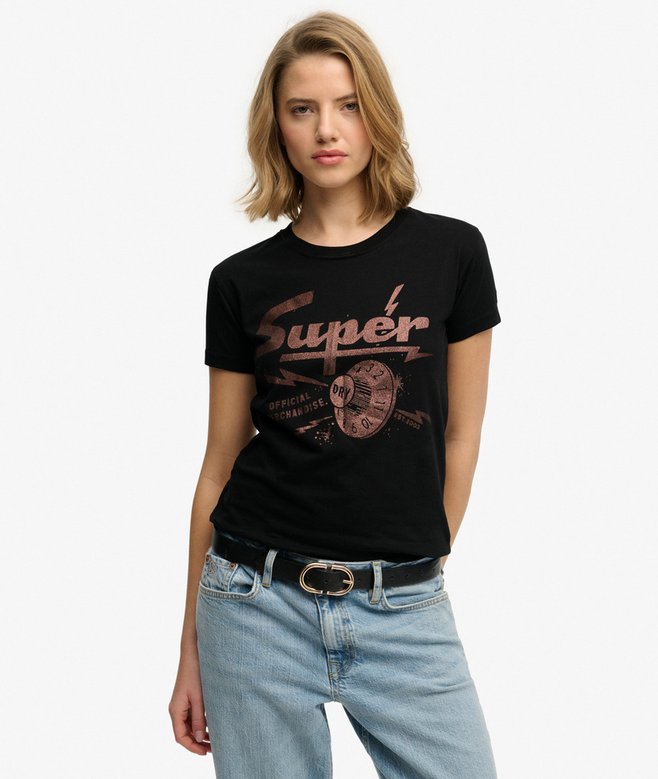 superdry Band Merch Fitted T-Shirt