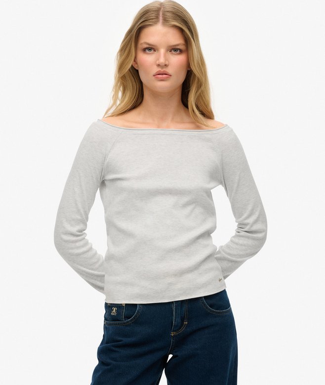 superdry Bardot Off Shoulder Top