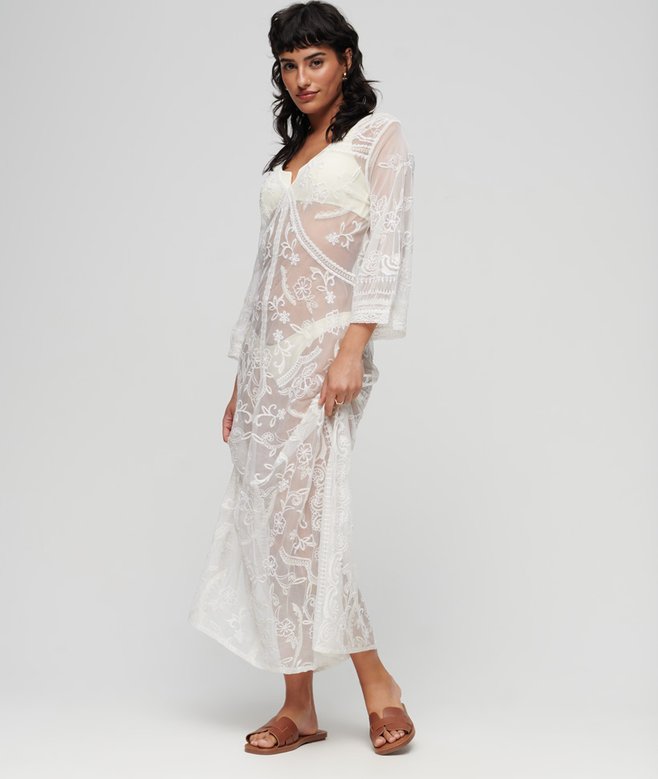 Superdry Beach Cover Up Lace Maxi Dress