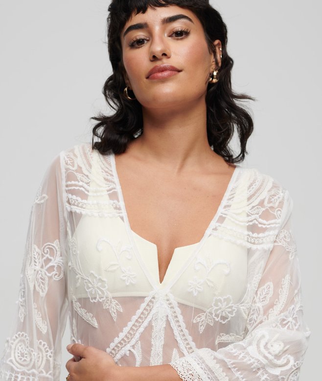 Superdry Beach Cover Up Lace Maxi Dress