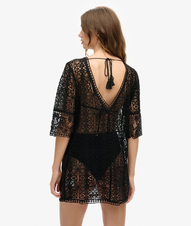 Superdry Beach Cover Up Lace Mini Dress