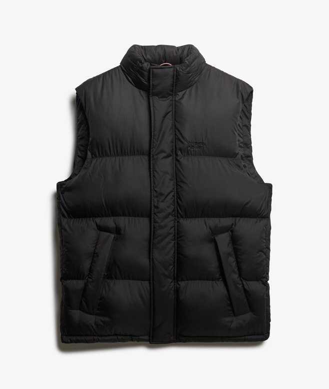 superdry Black Puffer Gilet
