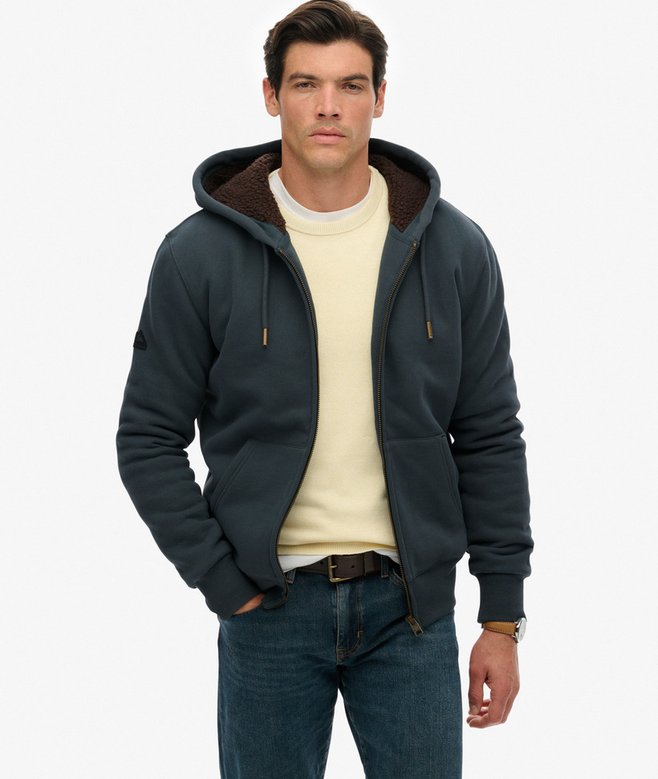 Superdry Borg Lined Zip Hoodie