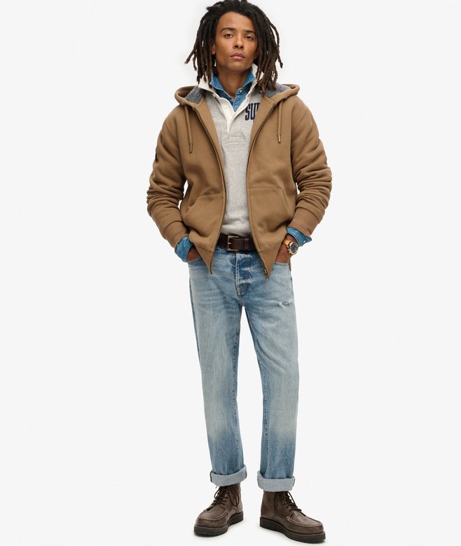 Superdry Borg Lined Zip Hoodie