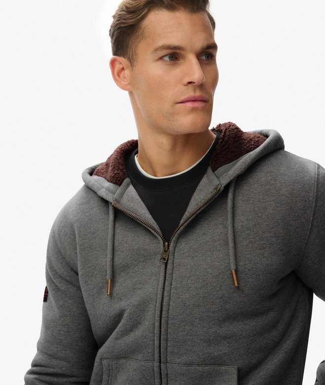 superdry Borg Lined Zip Hoodie