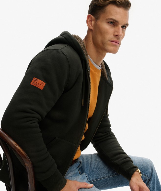 Superdry Borg Lined Zip Hoodie