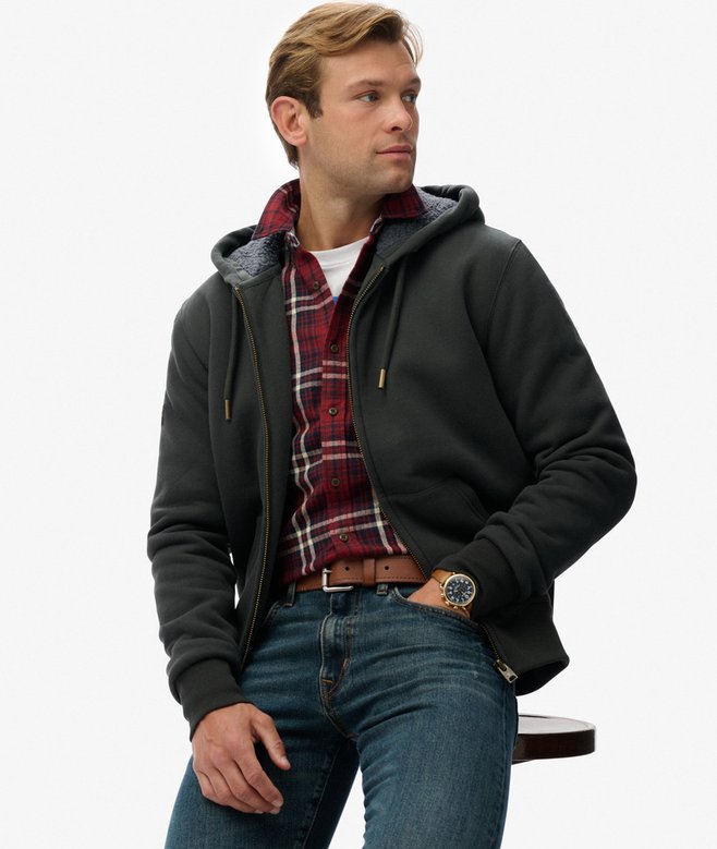 Superdry Borg Lined Zip Hoodie