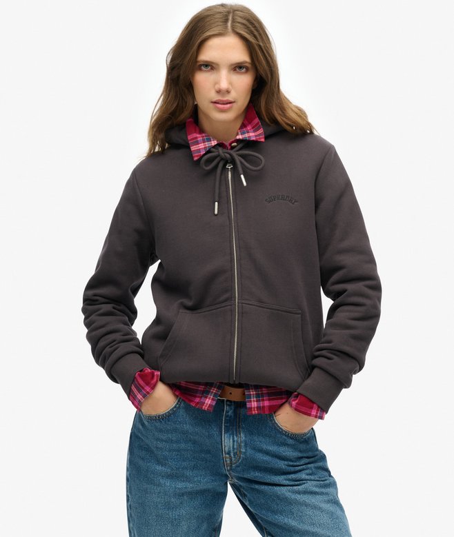 superdry Borg Lined Zip Hoodie