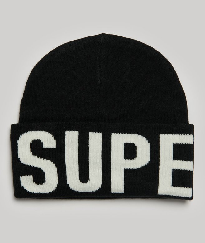 superdry Branded Knitted Beanie
