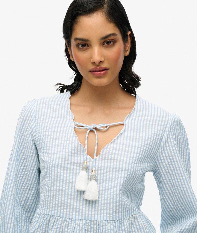 Superdry Broderie Long Sleeve Blouse