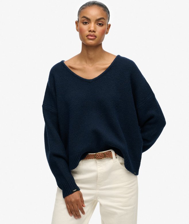 Superdry Brushed Oversized V Neck Jumper