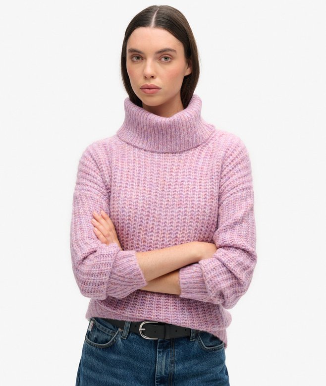 superdry Brushed Rib Slouch Neck Jumper