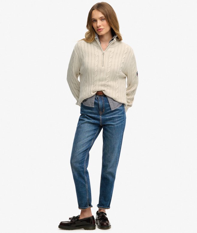 Superdry Cable Half Zip Knit