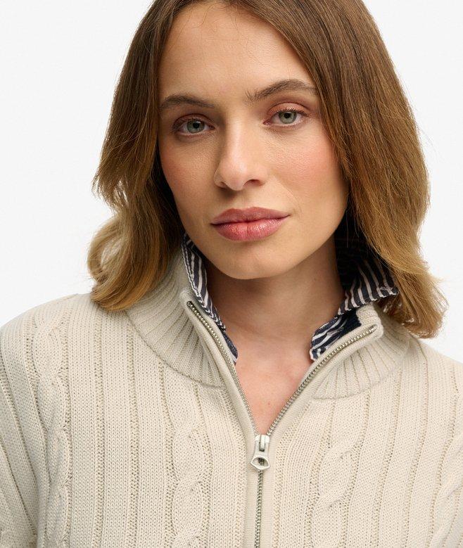 Superdry Cable Half Zip Knit