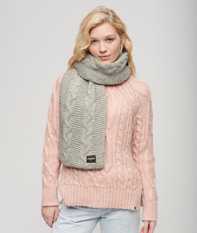 Superdry Cable Knit Scarf