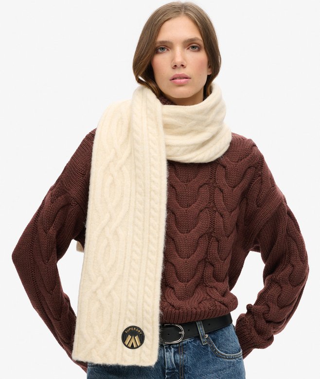 Superdry Cable Luxe Knit Scarf