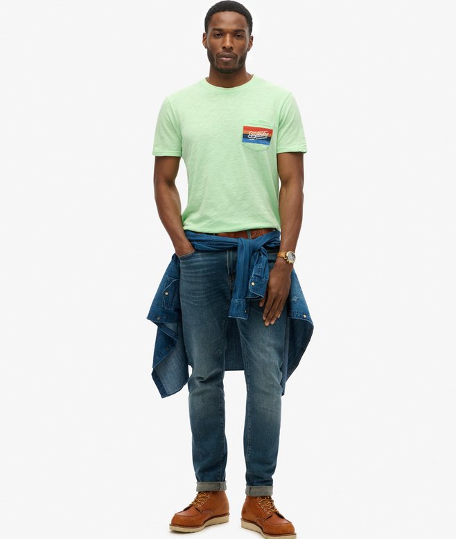 Superdry Cali Striped Logo T-Shirt