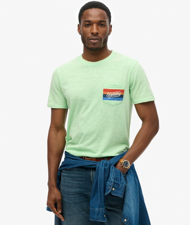 superdry Cali Striped Logo T-Shirt