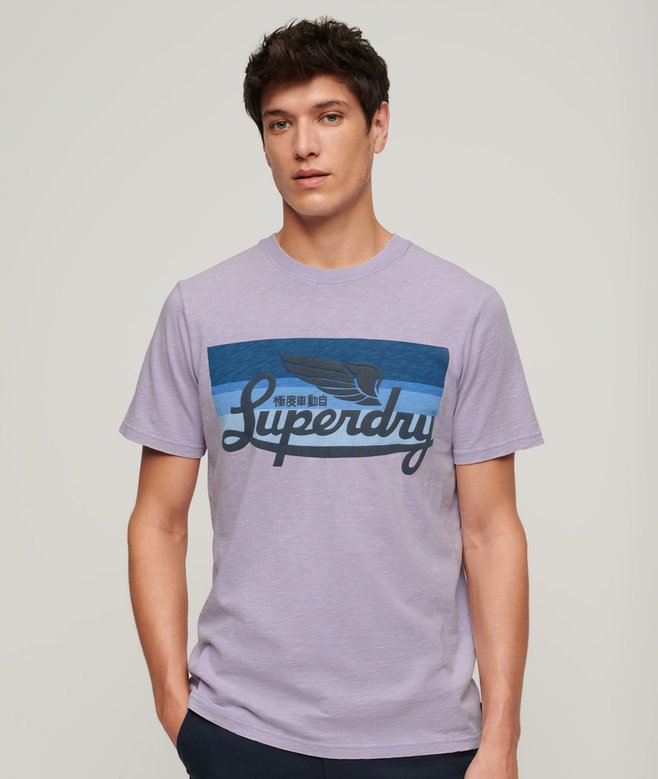 Superdry Cali Striped Logo T-Shirt