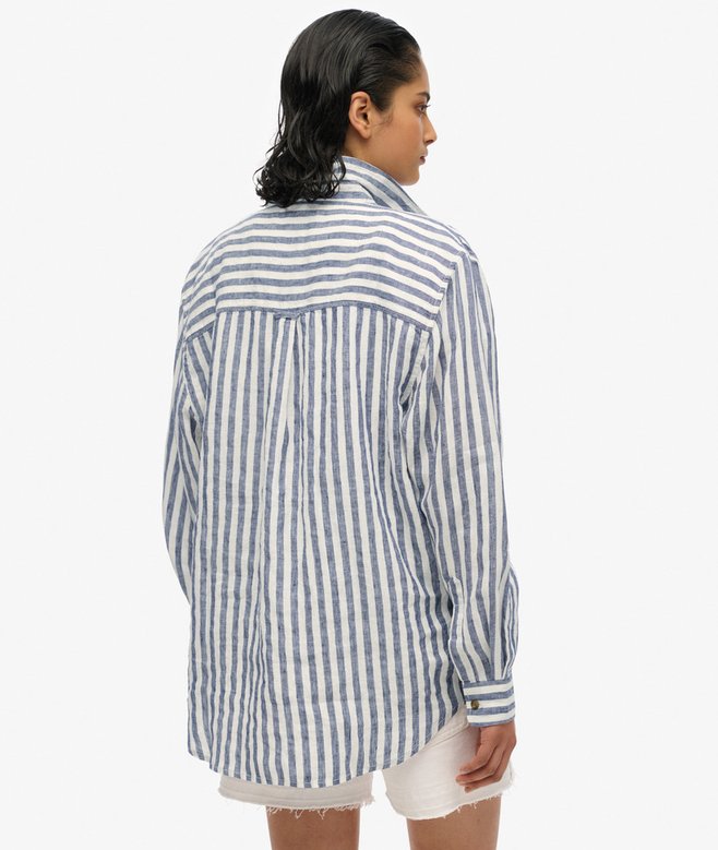 Superdry Casual Linen Boyfriend Shirt