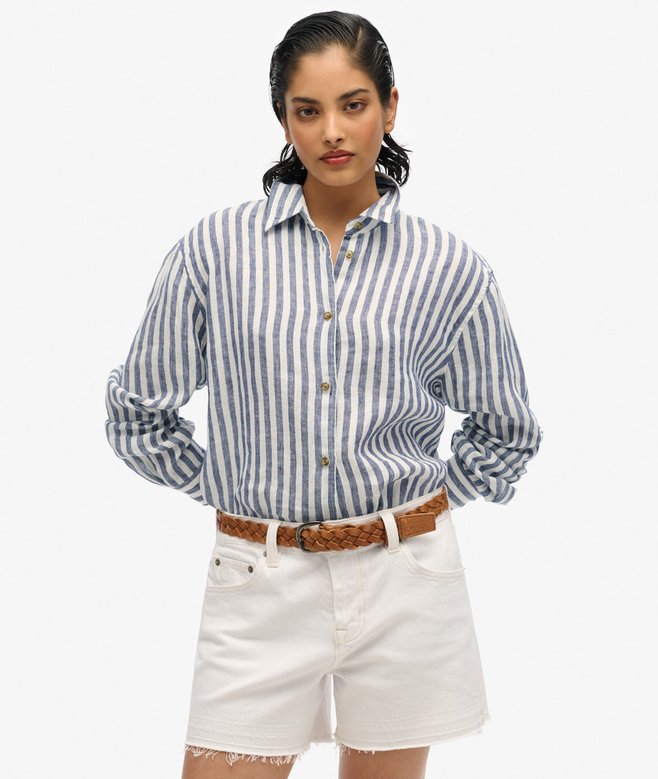 superdry Casual Linen Boyfriend Shirt