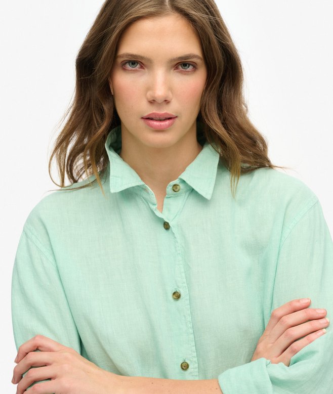 Superdry Casual Linen Boyfriend Shirt