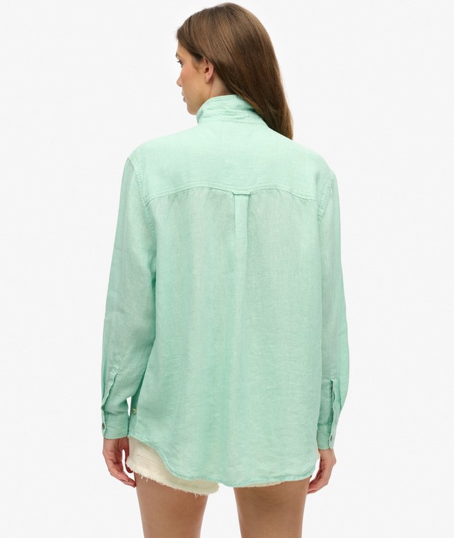 Superdry Casual Linen Boyfriend Shirt