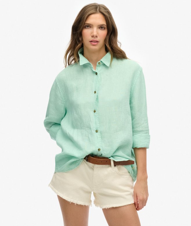 superdry Casual Linen Boyfriend Shirt