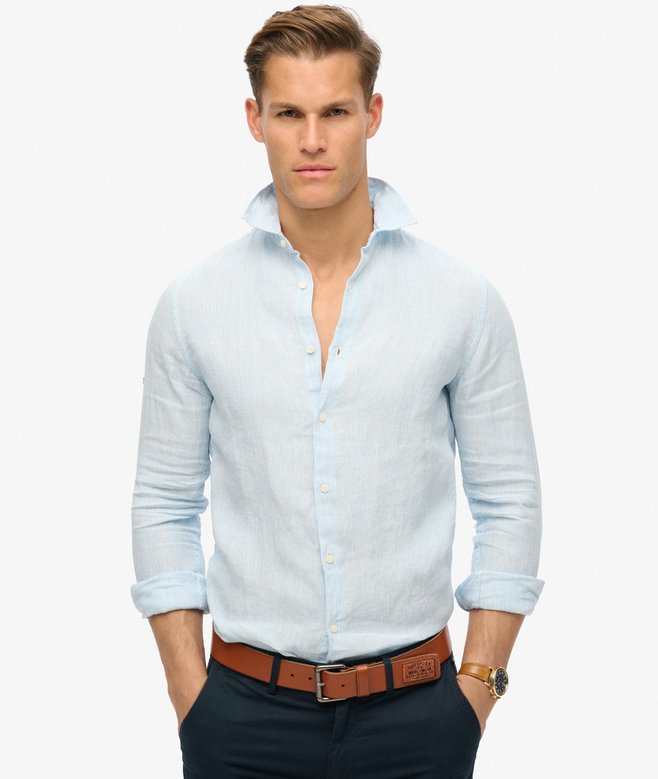 superdry Casual Linen Long Sleeve Shirt