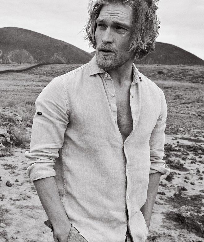 superdry Casual Linen Long Sleeve Shirt