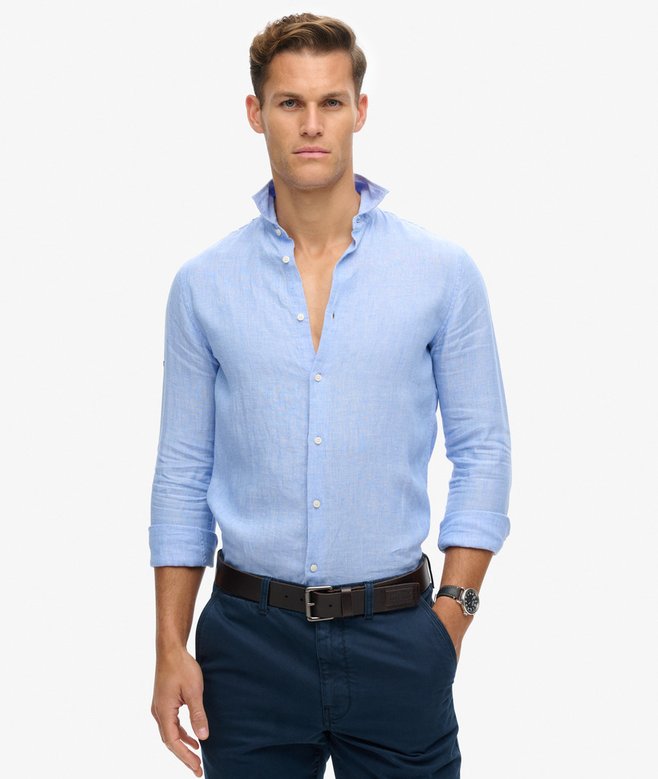 superdry Casual Linen Long Sleeve Shirt