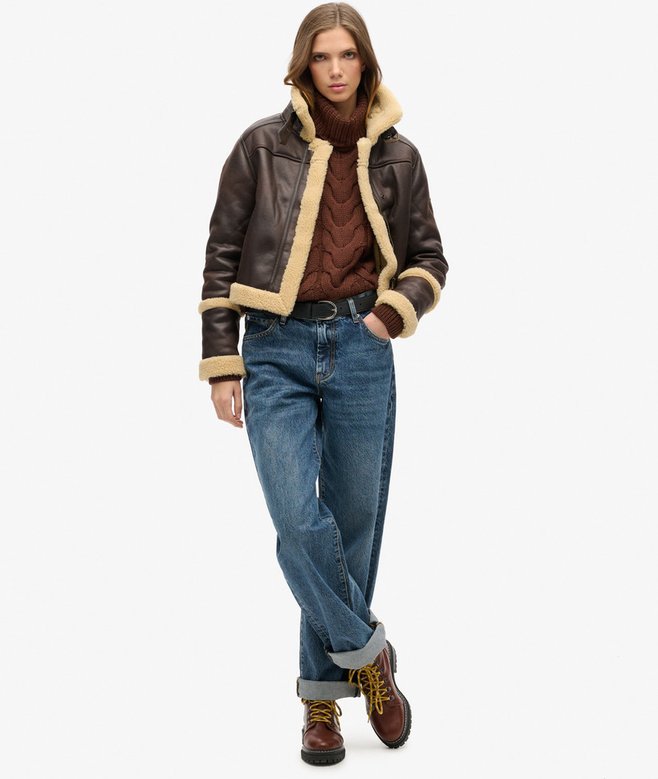 Superdry Chain Cable Knit Polo Jumper