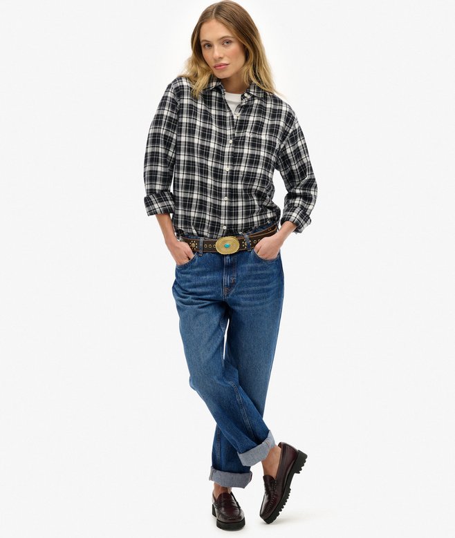Superdry Check Flannel Boyfriend Shirt