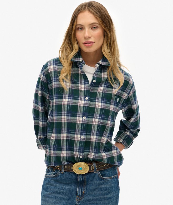 Superdry Check Flannel Boyfriend Shirt