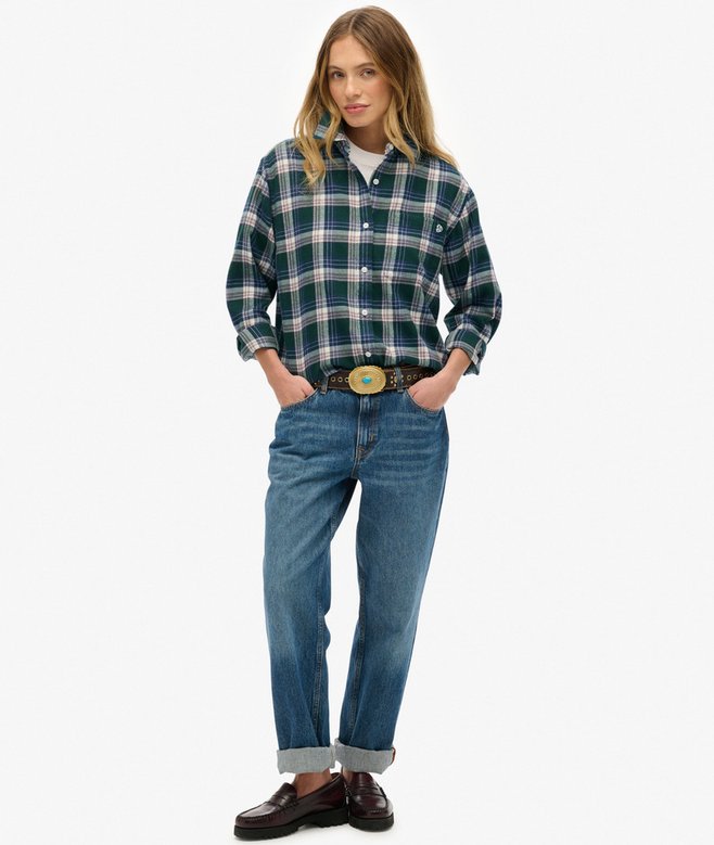 Superdry Check Flannel Boyfriend Shirt