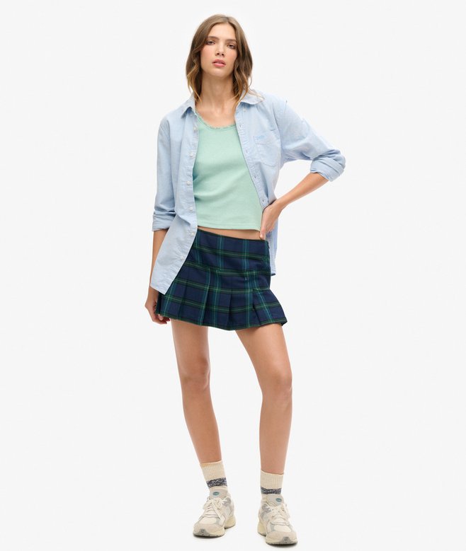 Superdry Check Pleat Mini Skirt