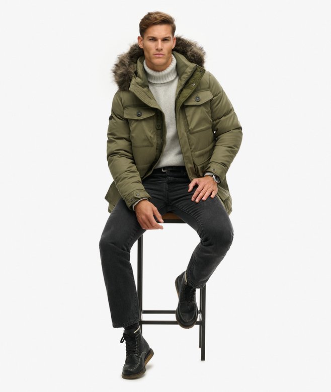 Superdry Chinook Faux Fur Parka Coat