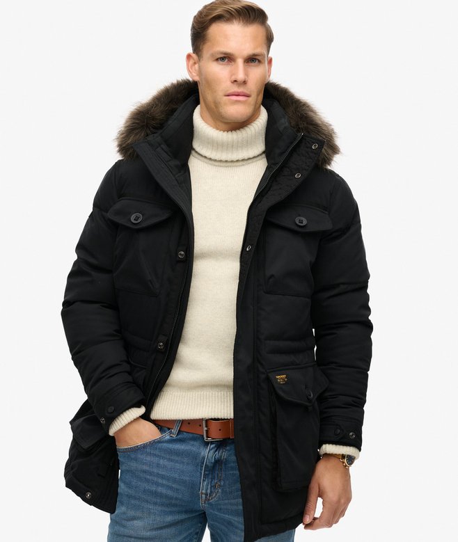 superdry Chinook Faux Fur Parka Coat