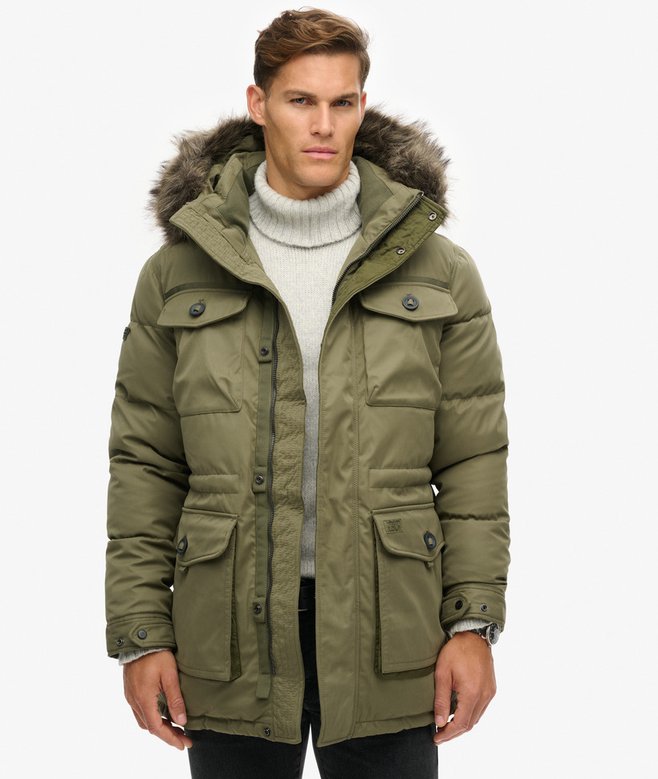 superdry Chinook Faux Fur Parka Coat
