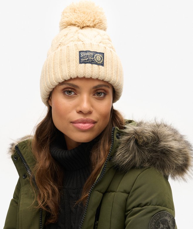 Superdry Chunky Cable Beanie Hat
